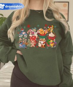 Winnie The Pooh Latte Coffee Christmas Sweatshirt Disney