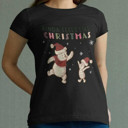 Winnie The Pooh Piglet Kinda Feels Like Christmas T-Shirt Disney