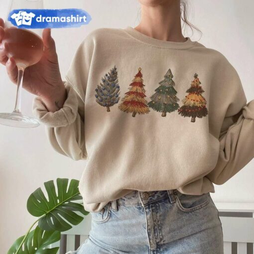 Wizard Houses Christmas Tree Sweatshirt Harry Potter