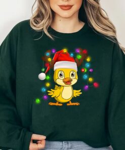 Yellow Duck Bling Light Funny Sweatshirt Lovely Unique Xmas Gift