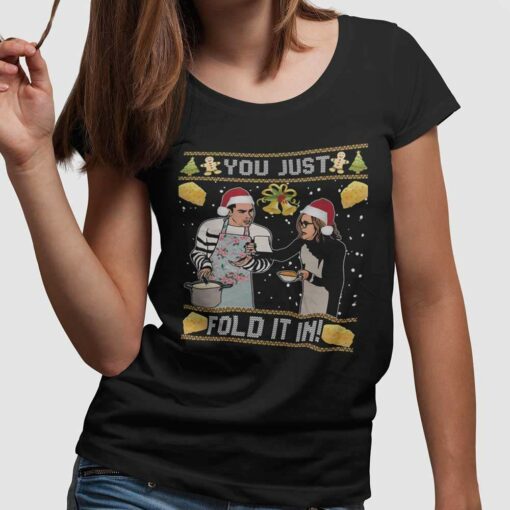 You Just Fold It In Christmas T-shirt Schitt’s Creek