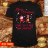 Awesome Merry Christmas Peace Love And Line Dancing Shirt