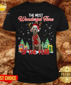Awesome Weimaraner The Most Wonderful Time Of The Year Ugly Christmas Shirt Awesome Weimaraner The Most Wonderful Time Of The Year Ugly Christmas Shirt