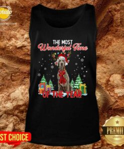 Awesome Weimaraner The Most Wonderful Time Of The Year Ugly Christmas Shirt 3