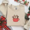 Embroidered Kawaii Christmas Sweatshirt Lovely Unique Xmas Gift
