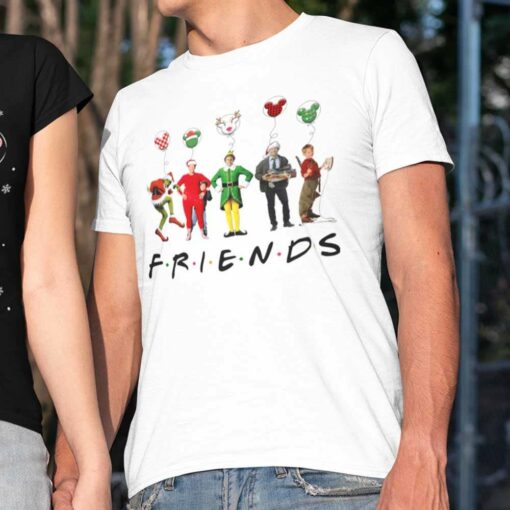 FRIENDS Grinch Santa Clause Elf Clark Griswold Kevin Christmas T-shirt