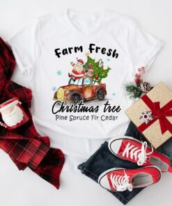 Farm Fresh Christmas Trees Pine Spruce Fir Cedar Xmas Truck Sweatshirt