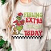 Feeling Extra Grinchy Today &amp Dog Christmas Sweatshirt Pinky Lovely Unique Xmas Gift