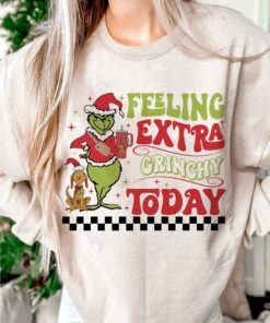 Feeling Extra Grinchy Today &amp Dog Christmas Sweatshirt Pinky Lovely Unique Xmas Gift