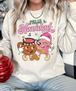 Feliz Navidad Concha Pan Dulce Mexican Christmas Boujie Style Sweatshirt Lovely Unique Xmas Gift