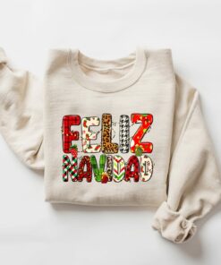 Feliz Navidad Merry Christmas Sweatshirt Unique Xmas Gift