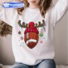 Football Santa Hat Reindeer Christmas Sweashirt