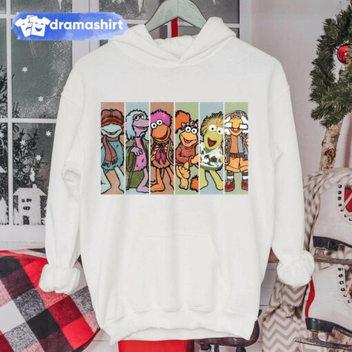 Fraggle Rock Character Panels Christmas Hoodie