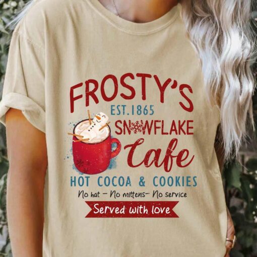 Frosty’s Snowflake Cafe Christmas T-Shirt