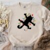 Funny Black Cats With Lights Christmas Sweatshirt
