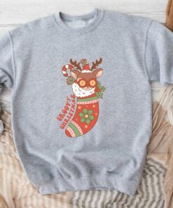 Funny Christmas Light Socks Sweatshirt