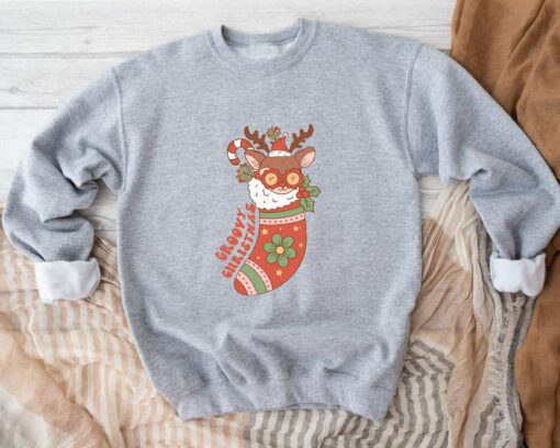 Funny Christmas Light Socks Sweatshirt