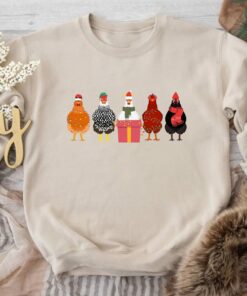 Funny Christmas Western Chicken Sweatshirt Lovely Unique Xmas Gift