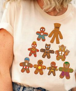 Funny Cool Marvel Avengers Gingerbread Cookie Tree Sweatshirt Unique Xmas Gift