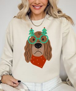 Funny Dog Face Christmas Sweatshirt Lovely Unique Xmas Gift