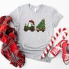Funny Farmer Tractor With Christmas Tree Sweatshirt