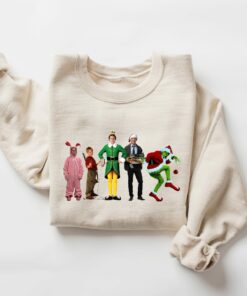 Funny Friends Christmas Elf Movie Characters Sweatshirt Cozy Unique Xmas Gift