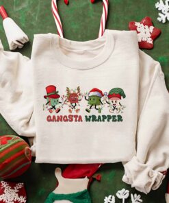 Funny Gangsta Wrapper Sweatshirt Lovely Unique Xmas Gift