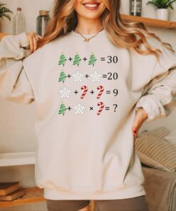 Funny Math Teacher Christmas Tree Snowflake Sweatshirt Funny Math Teacher Christmas Tree Snowflake Sweatshirt