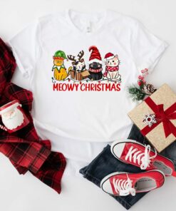 Funny Meowy Cat In Box Christmas Sweatshirt Funny Meowy Cat In Box Christmas Sweatshirt