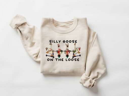 Funny Silly Goose On The Loose Bumps Christmas Sweatshirt