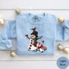 Funny Tipsy Snowman Christmas Sweatshirt Lovely Unique Xmas Gift