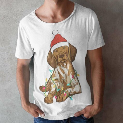 German Shorthaired Pointer Christmas Light T-Shirt