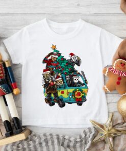 Get in Loser Christmas Lights Horror Characters Christmas Sweatshirt