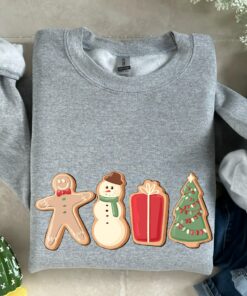Gingerbread Cookies Snowman Christmas Family Matching Sweatshirt