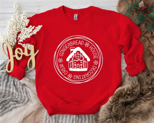 Gingerbread House Decorating Crew Candy Cane Sweatshirt