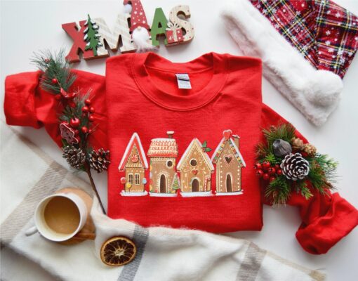 Gingerbread Houses Basic Unique Cute Sweatshirt