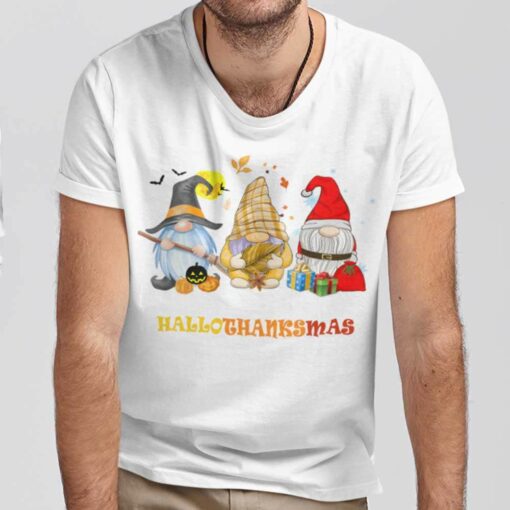 Gnomes Happy Hallothanksmas T-shirt