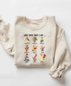 God Says I Am Christmas Disneyworld Cute Cartoon Character Sweatshirt Unique Xmas Gift