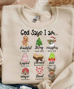 God Says I Am Sweatshirt Funny Christmas Gift