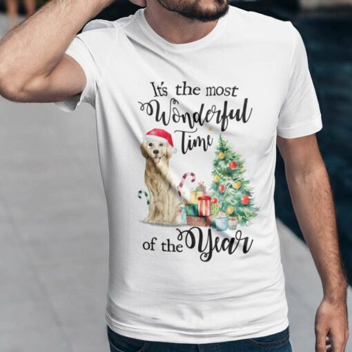 Golden Dog It’S The Most Wonderful Time Of The Year Christmas T-shirt