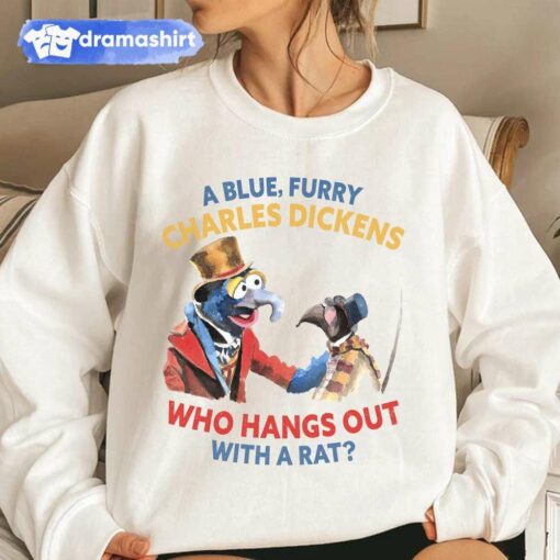 Gonzo Charles Dickens & Rizzo The Rat Sweatshirt The Muppet Christmas Carol