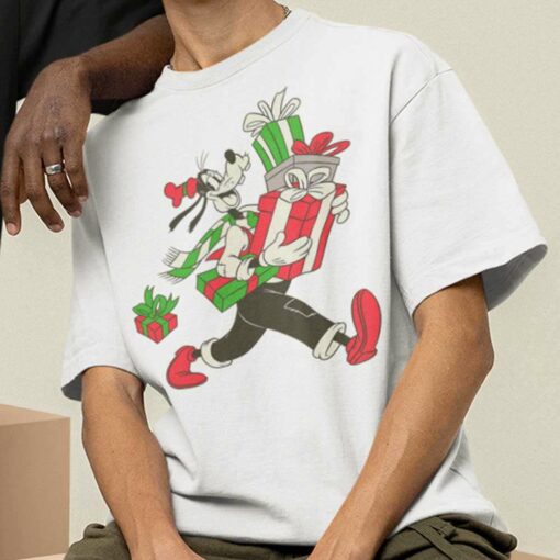 Goofy Holiday Presents Christmas T-Shirt Disney