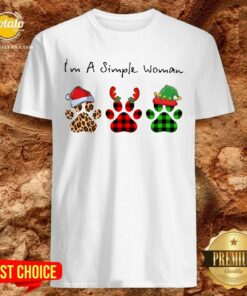 Great Plaid Paw Santa I’m A Simple Woman Christmas Shirt Great Plaid Paw Santa I’m A Simple Woman Christmas Shirt