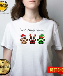 Great Plaid Paw Santa I’m A Simple Woman Christmas Shirt Great Plaid Paw Santa I’m A Simple Woman Christmas Shirt