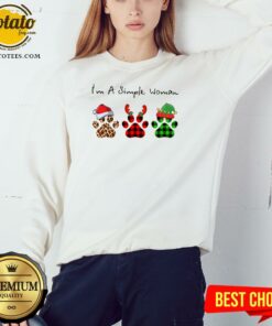 Great Plaid Paw Santa I’m A Simple Woman Christmas Shirt 3 Great Plaid Paw Santa I'm A Simple Woman Christmas Shirt 4