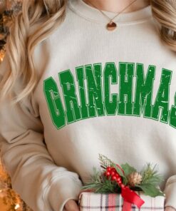 Green Merry Grinchmas Minimalist Sweatshirt Trendy Unique Christmas Gift