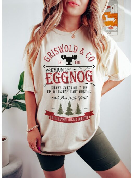 Griiswold &amp Co Est 1989 Premium Eggnog Reindeer Christmas Tree Sweatshirt Classic Unique Xmas Gift