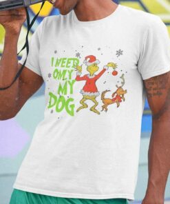 Grinch And Max I Need Only My Dog Christmas White Tee
