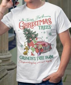 Grinch And Max Red Truck Farm Fresh Christmas T-shirt