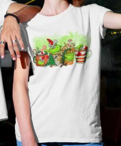 Grinch Coffee Latte Drink Christmas T-Shirt